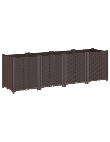Fioriera da Giardino Marrone 160x40x53 cm in PP
