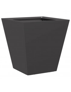 Fioriera da Giardino Nera 30x30x30 cm in Acciaio 2