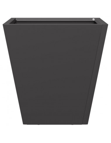 Fioriera da Giardino Nera 30x30x30 cm in Acciaio