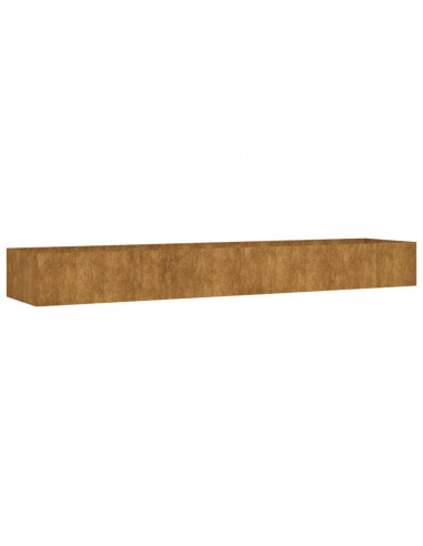 Fioriera Rialzata da Giardino 360x80x40 cm in Acciaio Corten