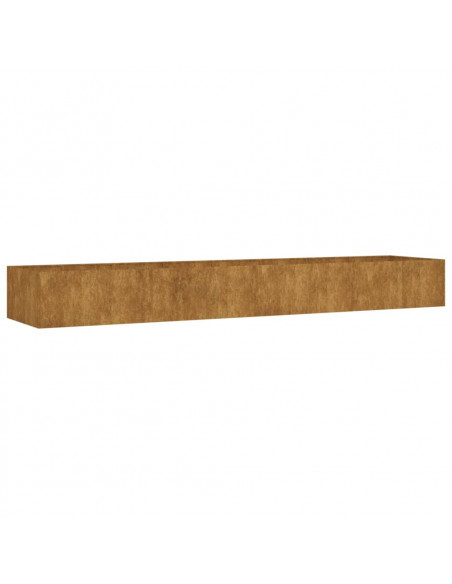 Fioriera Rialzata da Giardino 360x80x40 cm in Acciaio Corten