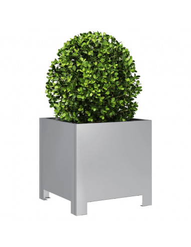 Fioriera da Giardino 30x30x30 cm Acciaio Zincato