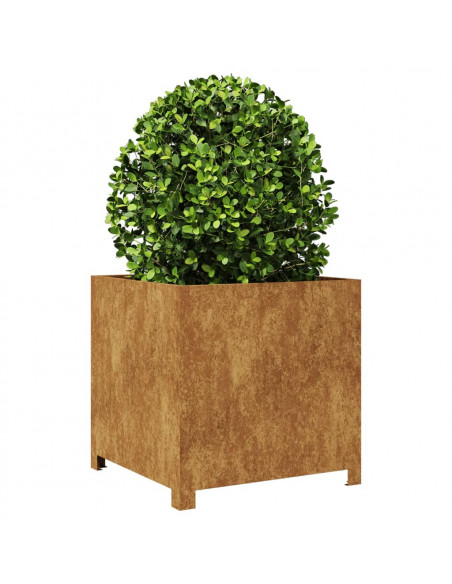 Fioriera da Giardino 50x50x50 cm in Acciaio Corten