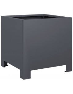 Fioriera da Giardino Antracite 30x30x30 cm in Acciaio 2
