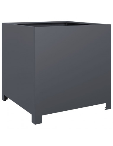 Fioriera da Giardino Antracite 50x50x50 cm in Acciaio