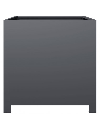 Fioriera da Giardino Antracite 50x50x50 cm in Acciaio