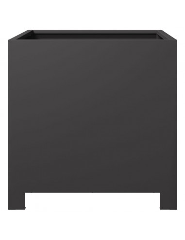 Fioriera da Giardino Nera 40x40x40 cm Acciaio