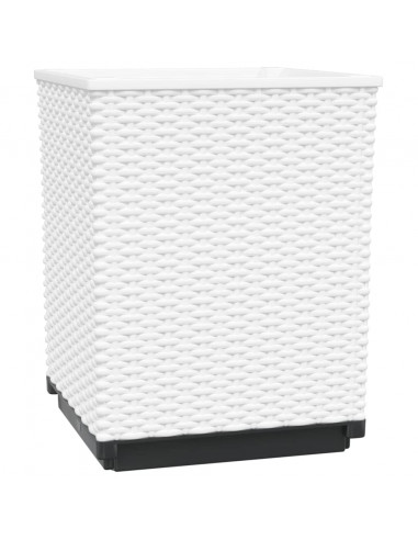 Fioriere 2 pz Bianche 30x30x37 cm in Polipropilene