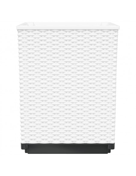 Fioriere 2 pz Bianche 30x30x37 cm in Polipropilene