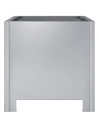 Fioriere da Giardino 2 pz 30x30x30 Grigie in Acciaio Zincato