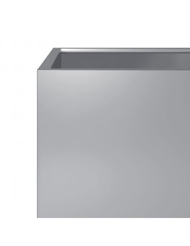 Fioriere da Giardino 2 pz 30x30x30 Grigie in Acciaio Zincato