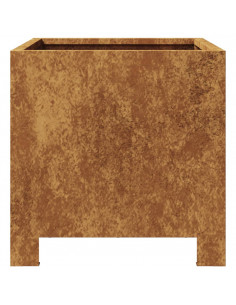 Fioriere da Giardino 2 pz 30x30x30 in Acciaio Corten 2