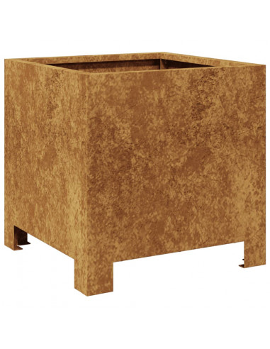 Fioriere da Giardino 2 pz 30x30x30 in Acciaio Corten