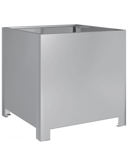 Fioriere da Giardino 2 pz 40x40x40 cm in Acciaio Zincato