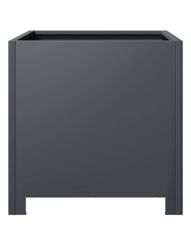 Fioriere da Giardino 2 pz Antracite 40x40x40 cm in Acciaio