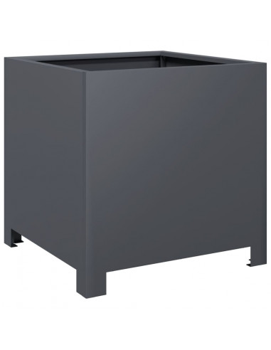 Fioriere da Giardino 2 pz Antracite 40x40x40 cm in Acciaio