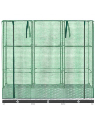 Letto Rialzato con Copertura Serra Effetto Rattan 120x40x123 cm