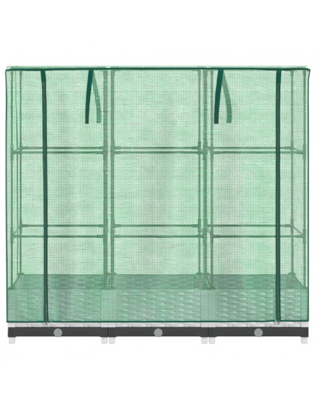Letto Rialzato con Copertura Serra Effetto Rattan 120x40x123 cm