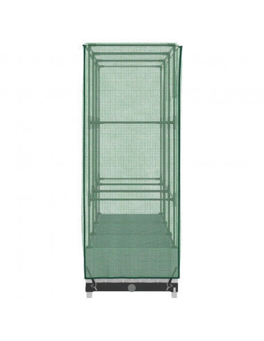 Letto Rialzato con Copertura Serra Effetto Rattan 120x40x123 cm