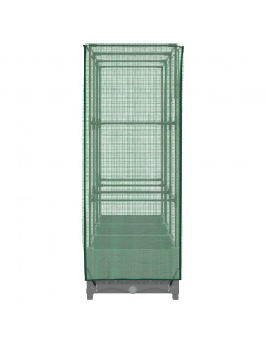 Letto Rialzato con Copertura Serra Effetto Rattan 120x40x123 cm