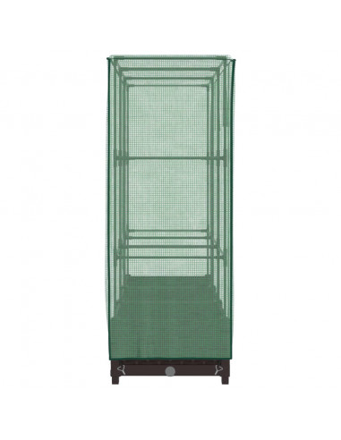 Letto Rialzato con Copertura Serra Effetto Rattan 120x40x123 cm