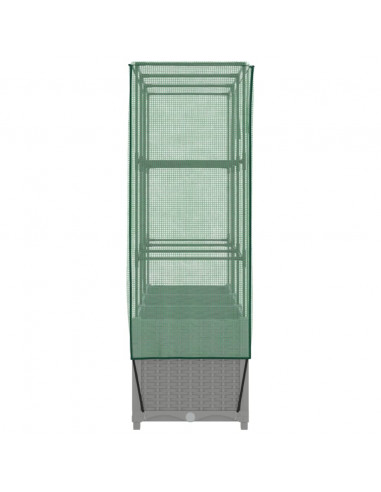 Letto Rialzato con Copertura Serra Effetto Rattan 120x40x138 cm