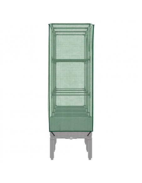 Letto Rialzato con Copertura Serra Effetto Rattan 120x40x140 cm