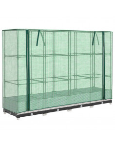 Letto Rialzato con Copertura Serra Effetto Rattan 160x40x123 cm 2