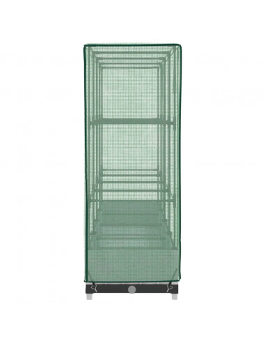 Letto Rialzato con Copertura Serra Effetto Rattan 160x40x123 cm