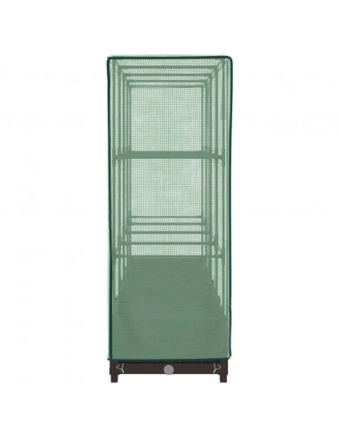 Letto Rialzato con Copertura Serra Effetto Rattan 160x40x123 cm