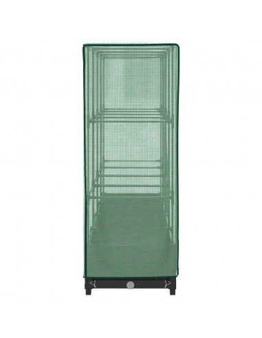 Letto Rialzato con Copertura Serra Effetto Rattan 160x40x123 cm