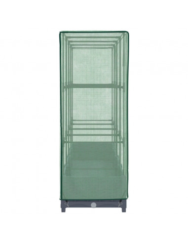 Letto Rialzato con Copertura Serra Effetto Rattan 160x40x123 cm