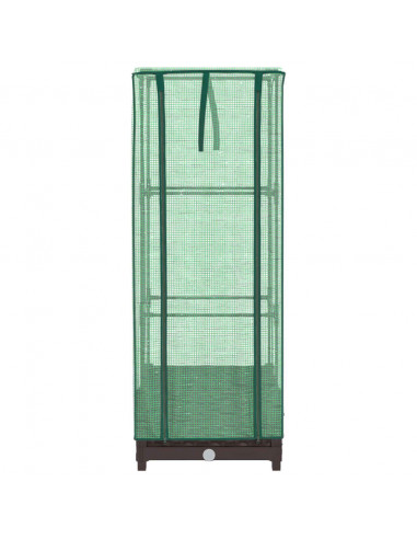 Letto Rialzato con Copertura Serra Effetto Rattan 40x40x123 cm