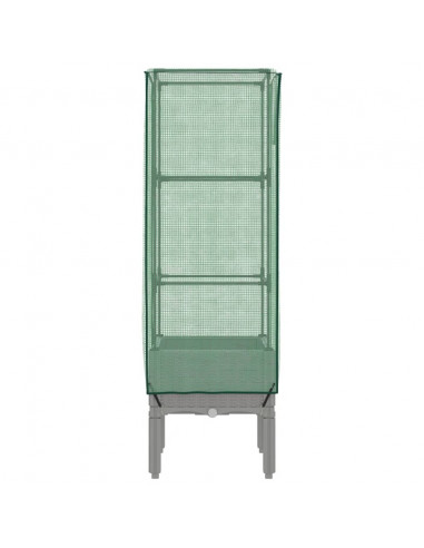 Letto Rialzato con Copertura Serra Effetto Rattan 40x40x140 cm