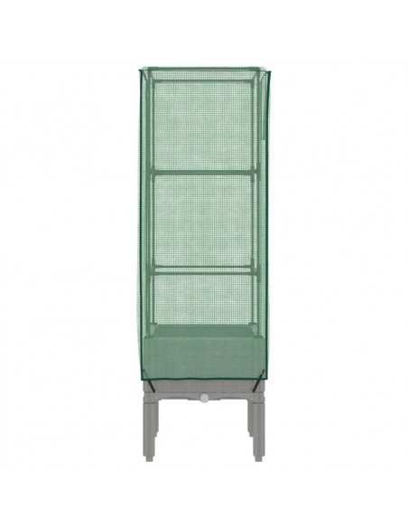 Letto Rialzato con Copertura Serra Effetto Rattan 40x40x140 cm