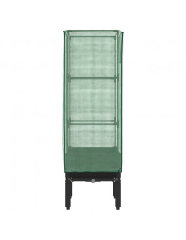 Letto Rialzato con Copertura Serra Effetto Rattan 40x40x140 cm