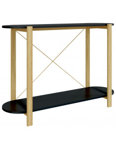 Tavolino Consolle Nero 110x38x75 cm in Legno Multistrato 2