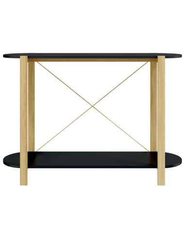 Tavolino Consolle Nero 110x38x75 cm in Legno Multistrato
