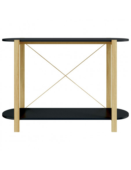 Tavolino Consolle Nero 110x38x75 cm in Legno Multistrato