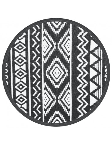 Tappeto da Esterni Nero Ø200 cm in PP