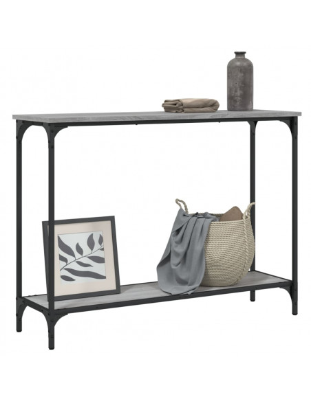 Tavolino Consolle Grigio Sonoma 101x30,5x75cm Legno Multistrato