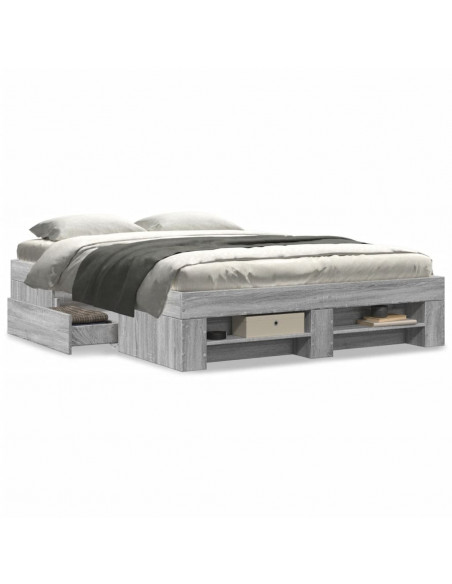 Giroletto Grigio Sonoma 135x190 cm in Legno Multistrato