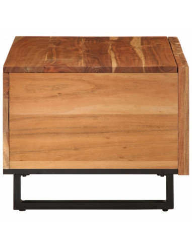 Tavolino da Salotto 80x51x40 cm in Legno Massello di Acacia