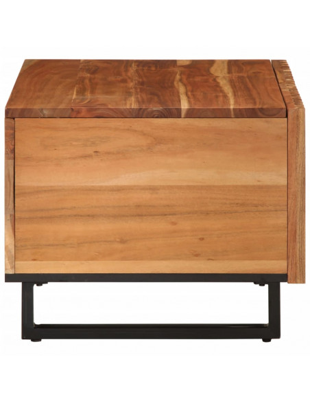 Tavolino da Salotto 80x51x40 cm in Legno Massello di Acacia