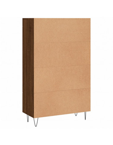 Credenza Rovere Marrone 69,5x31x115 cm in Legno Multistrato