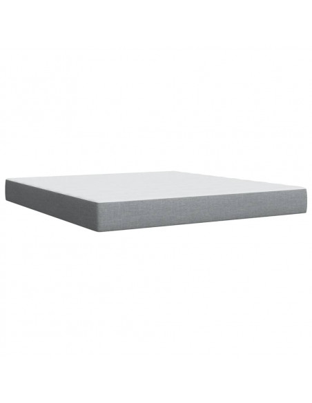 Giroletto a Molle con Materasso Grigio Chiaro180x200 cm Tessuto