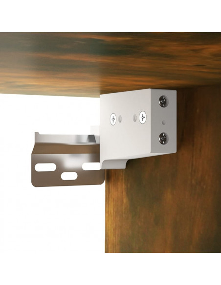 Mobile a Specchio con LED Rovere Fumo 76x15x55 cm
