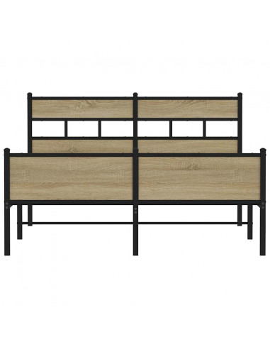 Giroletto senza Materaso in Metallo Rovere Sonoma 160x200 cm