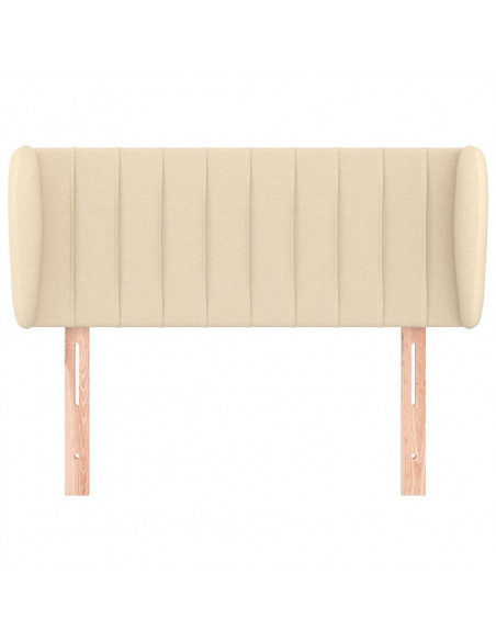 Testiera ad Orecchio Crema 103x23x78/88 cm in Tessuto