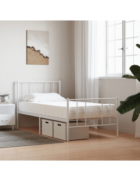 Materasso in Schiuma per Bambini Bianco 80x160 cm Durezza H2 H3